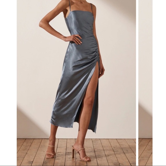 COPY - Shona Joy NWT Blue Midi Dress - size 4 - Picture 6 of 8